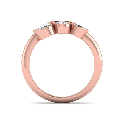 Princess Cluster Prong Set Lab Grown Diamond Engagement Ring