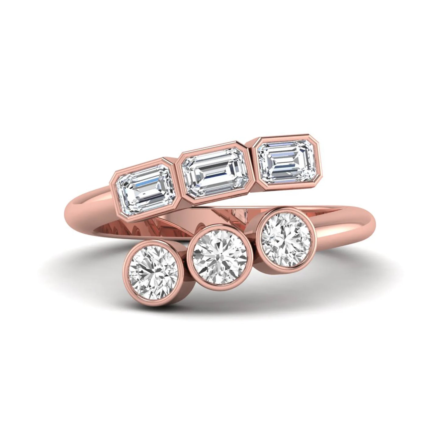 Princess Cluster Prong Set Lab Grown Diamond Engagement Ring