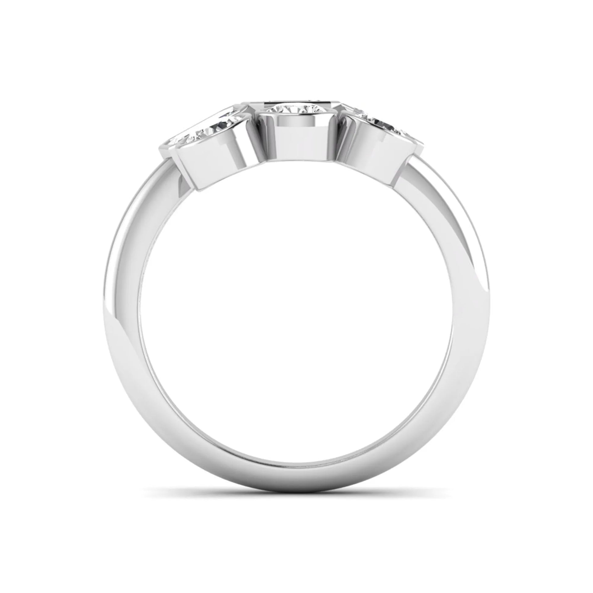 Princess Cluster Prong Set Lab Grown Diamond Engagement Ring