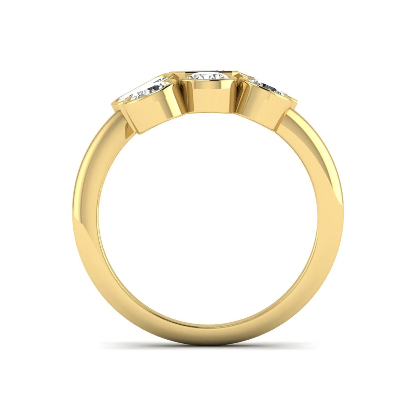 Princess Cluster Prong Set Lab Grown Diamond Engagement Ring