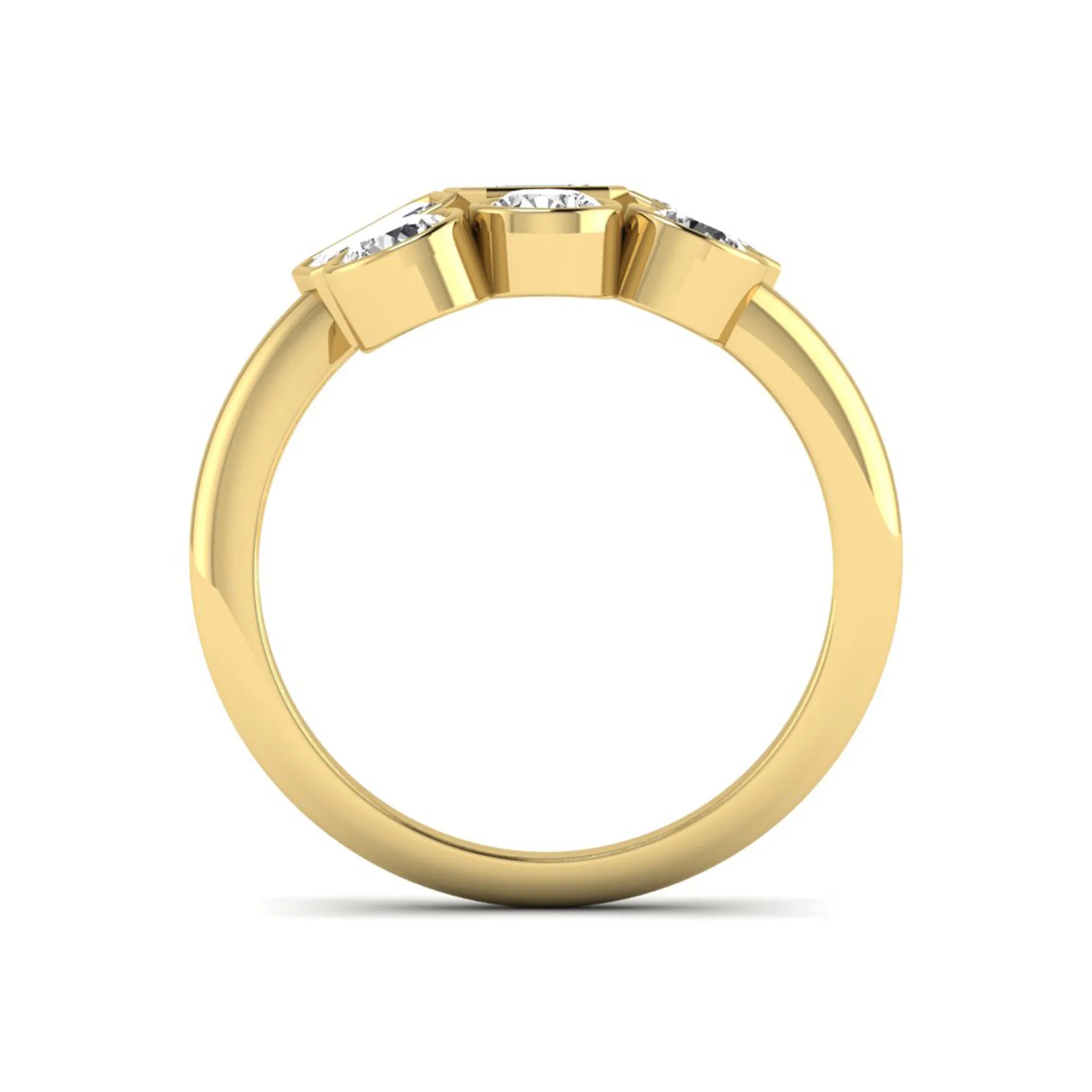 Princess Cluster Prong Set Lab Grown Diamond Engagement Ring