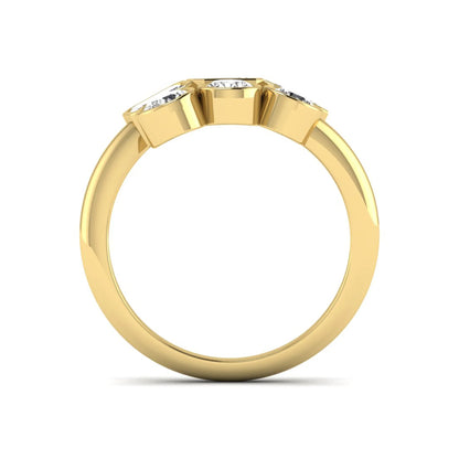Princess Cluster Prong Set Lab Grown Diamond Engagement Ring