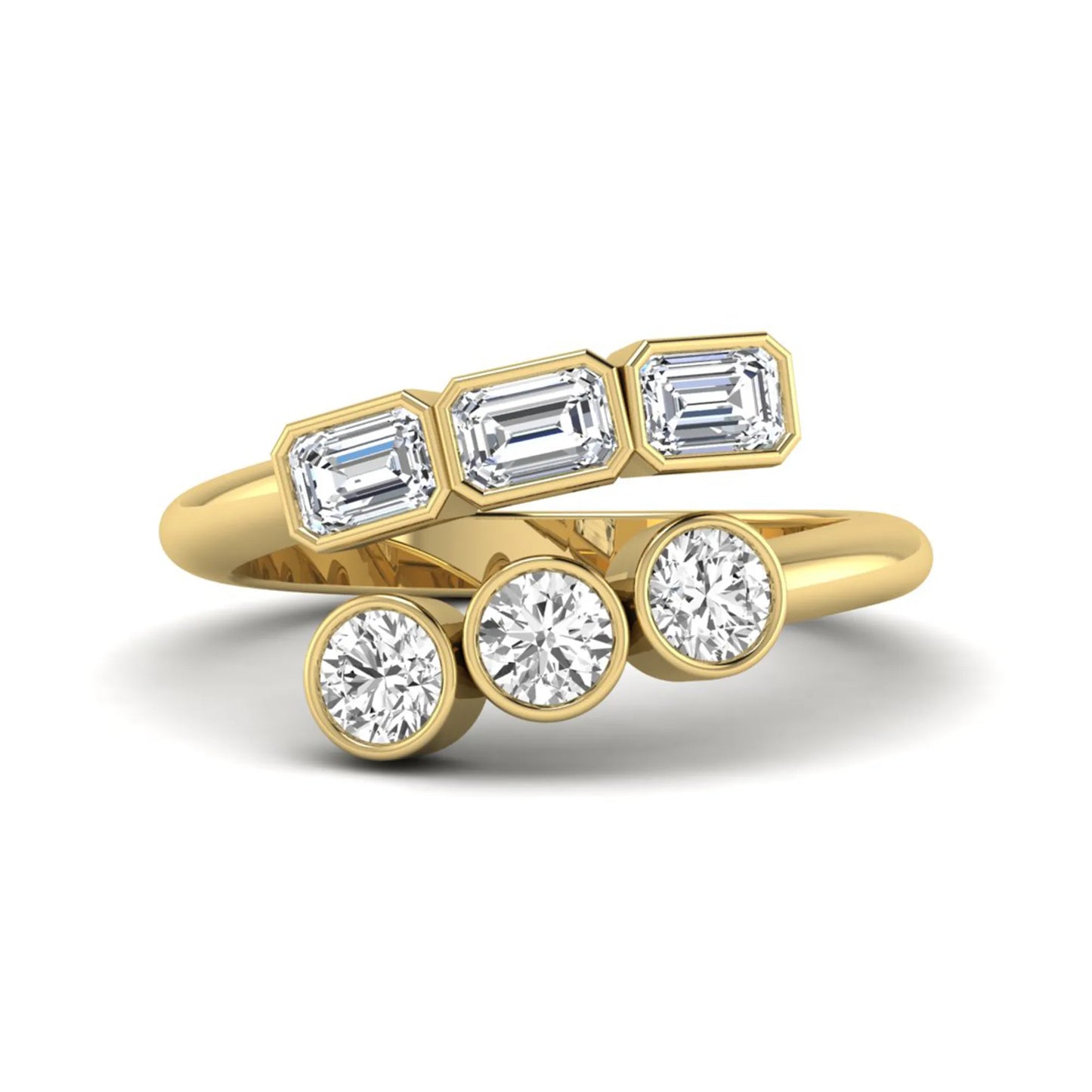 Princess Cluster Prong Set Lab Grown Diamond Engagement Ring