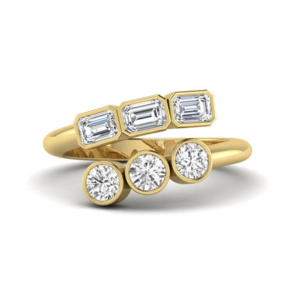Princess Cluster Prong Set Lab Grown Diamond Engagement Ring