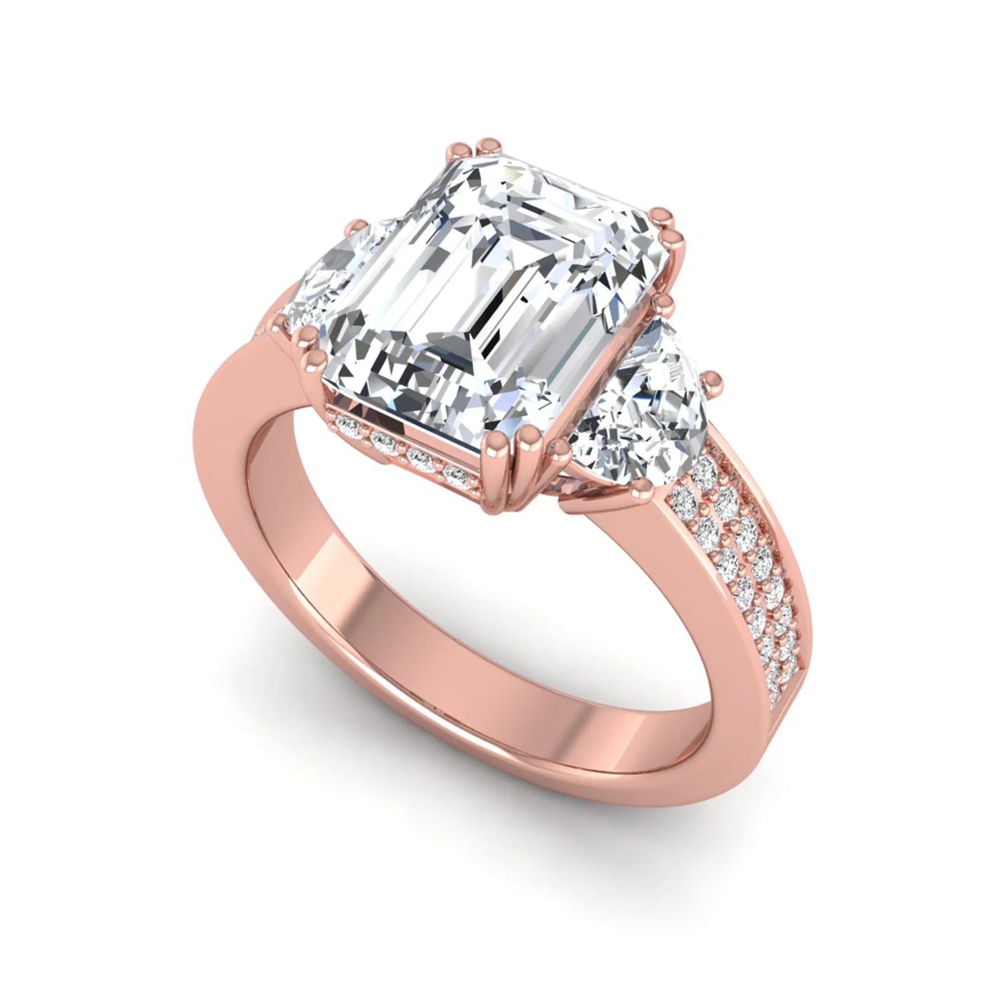 Princess Cluster Prong Set Lab Grown Diamond Engagement Ring