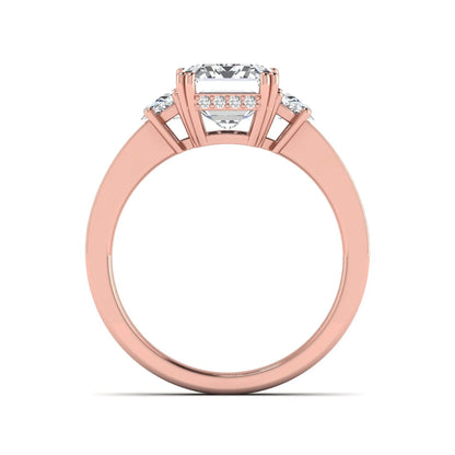 Princess Cluster Prong Set Lab Grown Diamond Engagement Ring