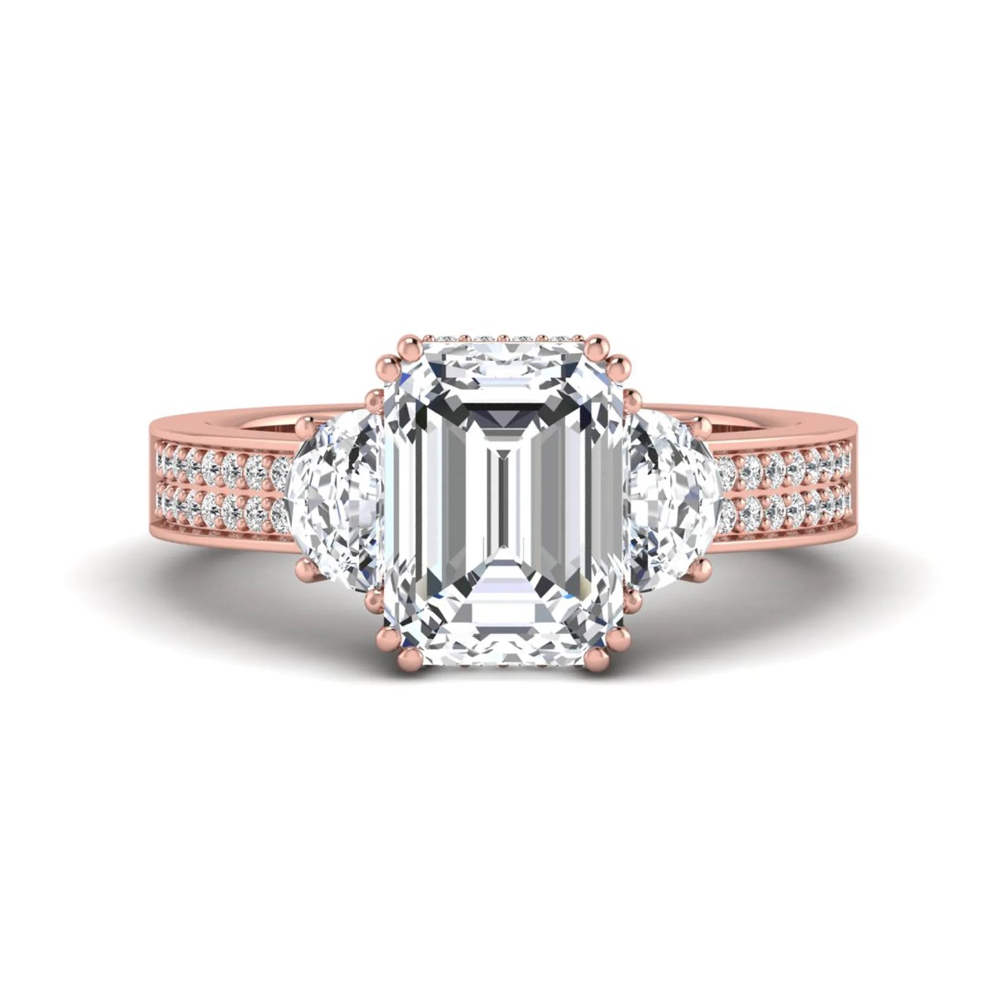 Princess Cluster Prong Set Lab Grown Diamond Engagement Ring