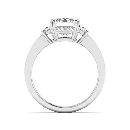 Princess Cluster Prong Set Lab Grown Diamond Engagement Ring