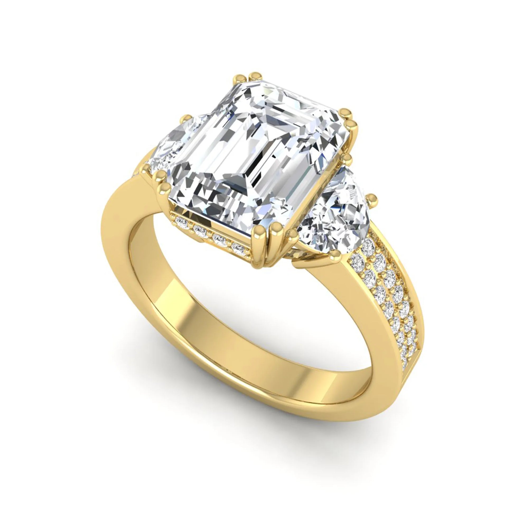 Princess Cluster Prong Set Lab Grown Diamond Engagement Ring