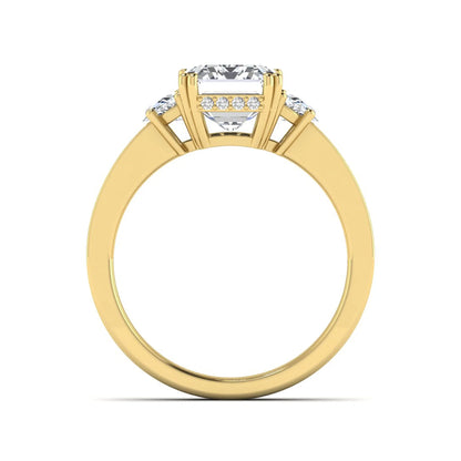 Princess Cluster Prong Set Lab Grown Diamond Engagement Ring