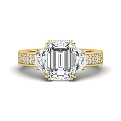 Princess Cluster Prong Set Lab Grown Diamond Engagement Ring