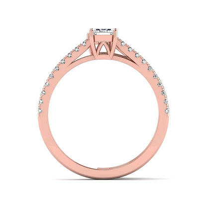 Princess Cluster Prong Set Lab Grown Diamond Engagement Ring