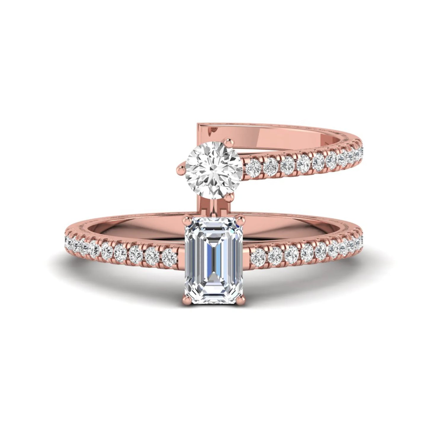 Princess Cluster Prong Set Lab Grown Diamond Engagement Ring