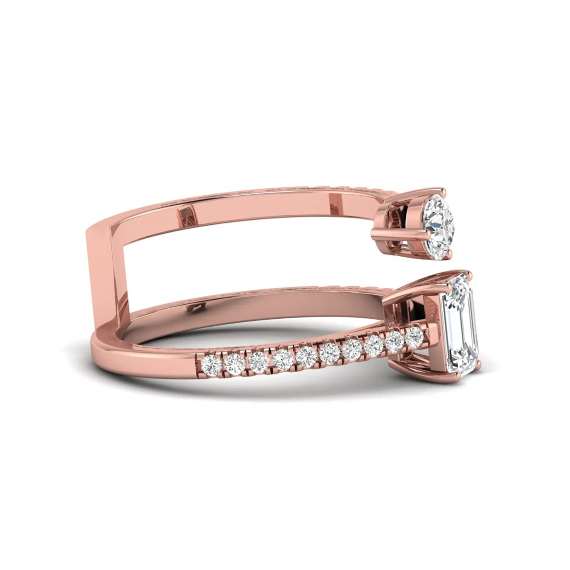 Princess Cluster Prong Set Lab Grown Diamond Engagement Ring