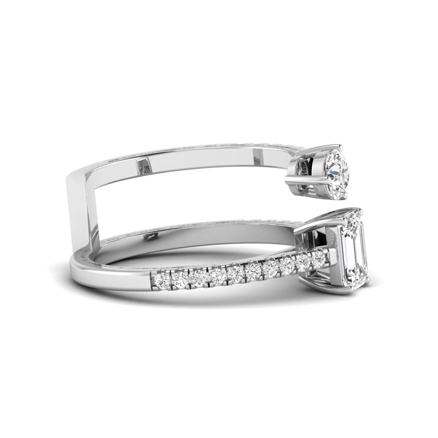 Princess Cluster Prong Set Lab Grown Diamond Engagement Ring