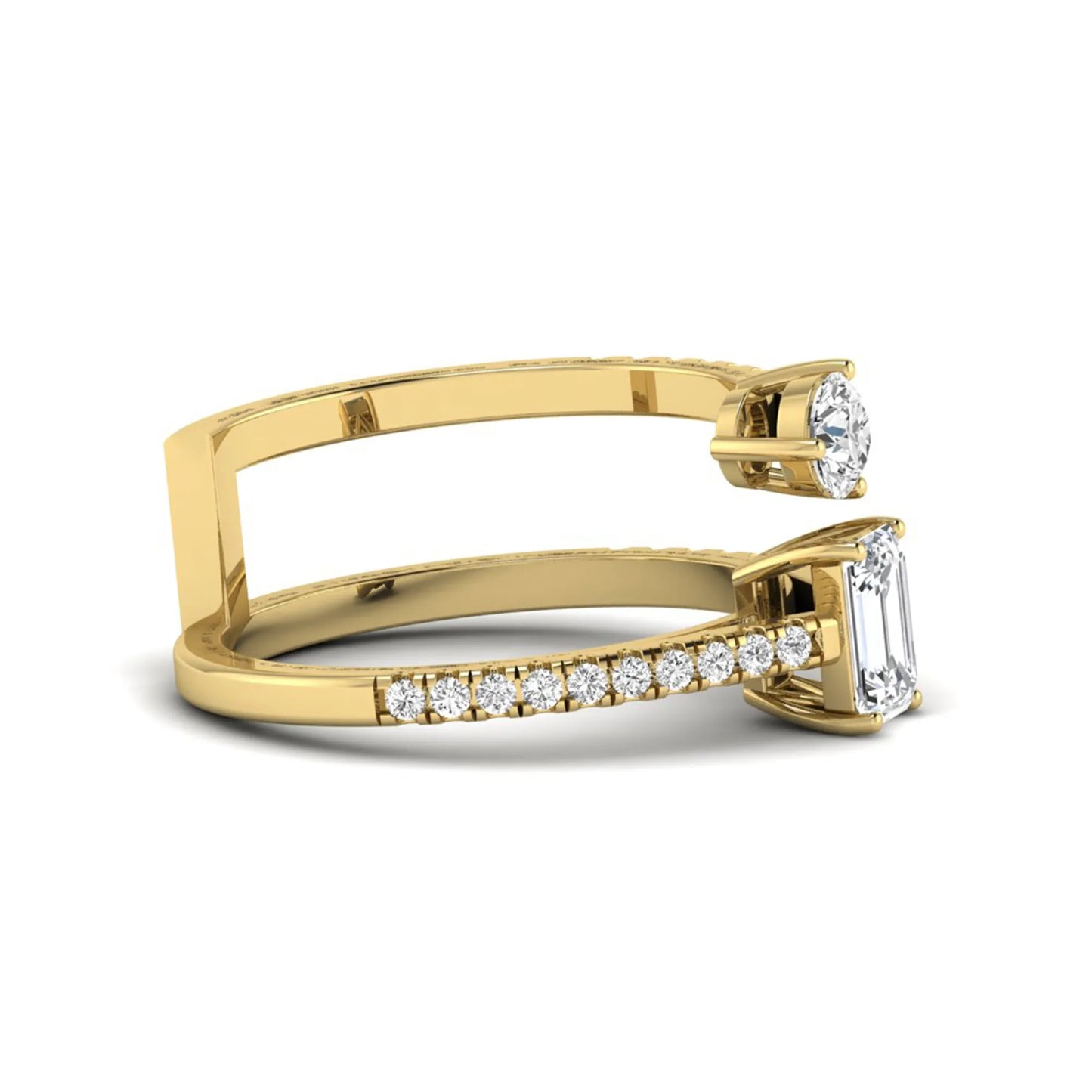 Princess Cluster Prong Set Lab Grown Diamond Engagement Ring