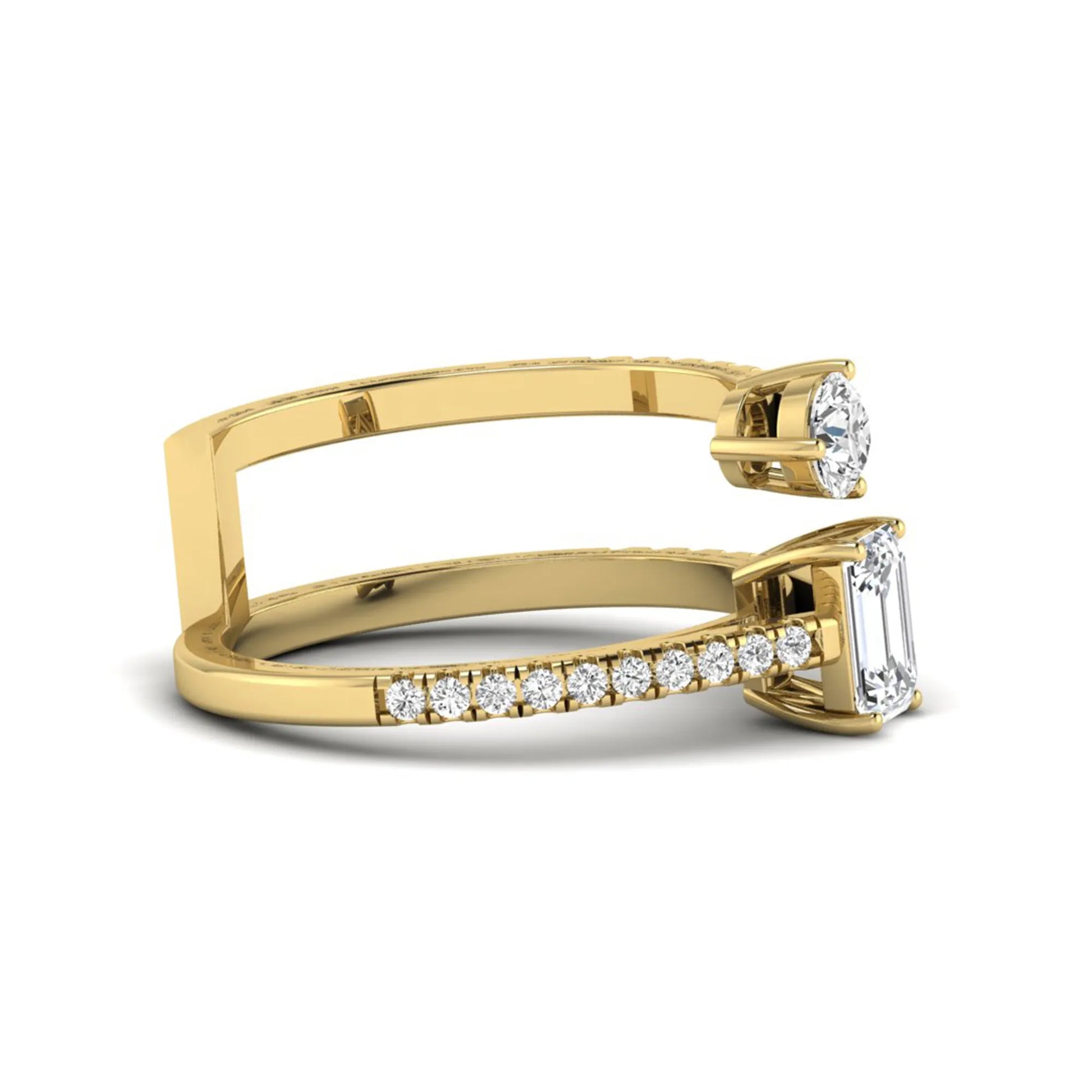 Princess Cluster Prong Set Lab Grown Diamond Engagement Ring