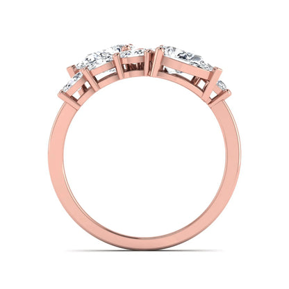 Princess Cluster Prong Set Lab Grown Diamond Engagement Ring