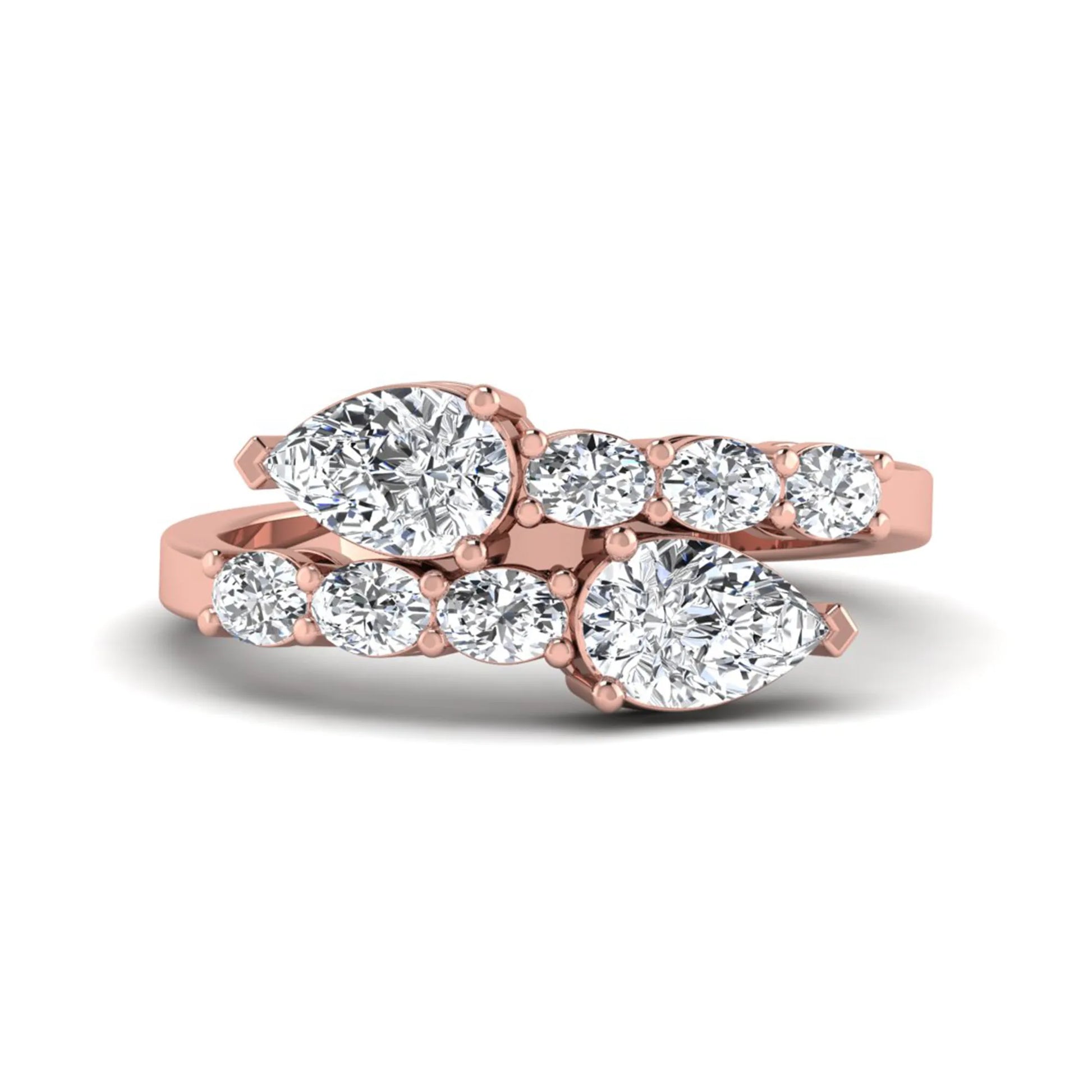 Princess Cluster Prong Set Lab Grown Diamond Engagement Ring
