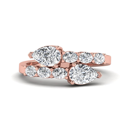 Princess Cluster Prong Set Lab Grown Diamond Engagement Ring