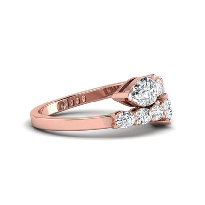 Princess Cluster Prong Set Lab Grown Diamond Engagement Ring