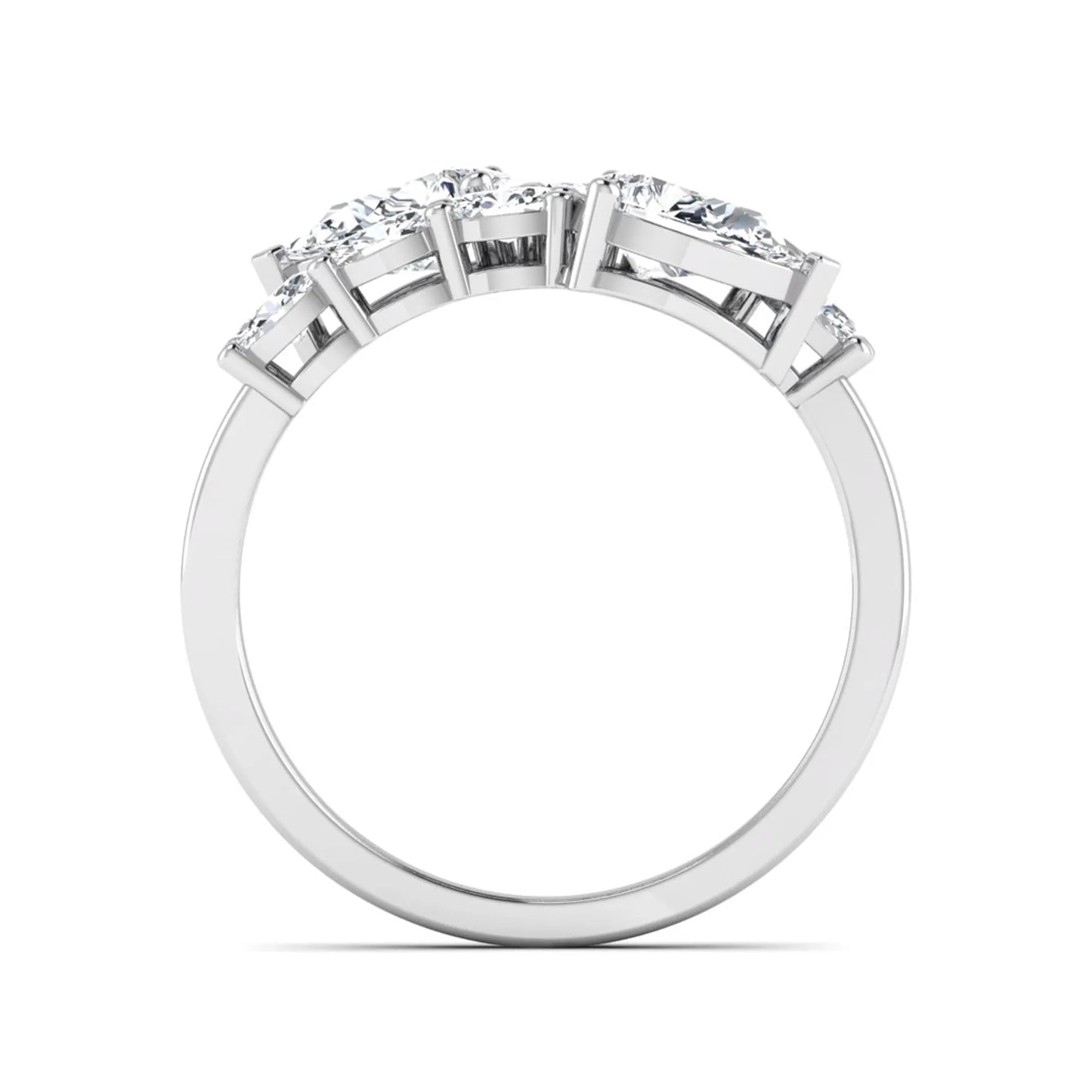 Princess Cluster Prong Set Lab Grown Diamond Engagement Ring
