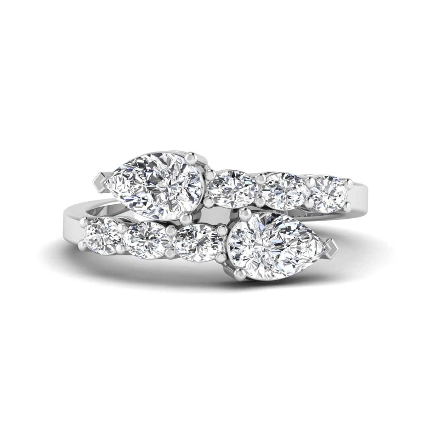 Princess Cluster Prong Set Lab Grown Diamond Engagement Ring