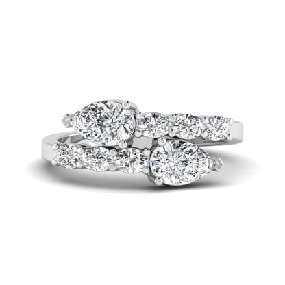 Princess Cluster Prong Set Lab Grown Diamond Engagement Ring