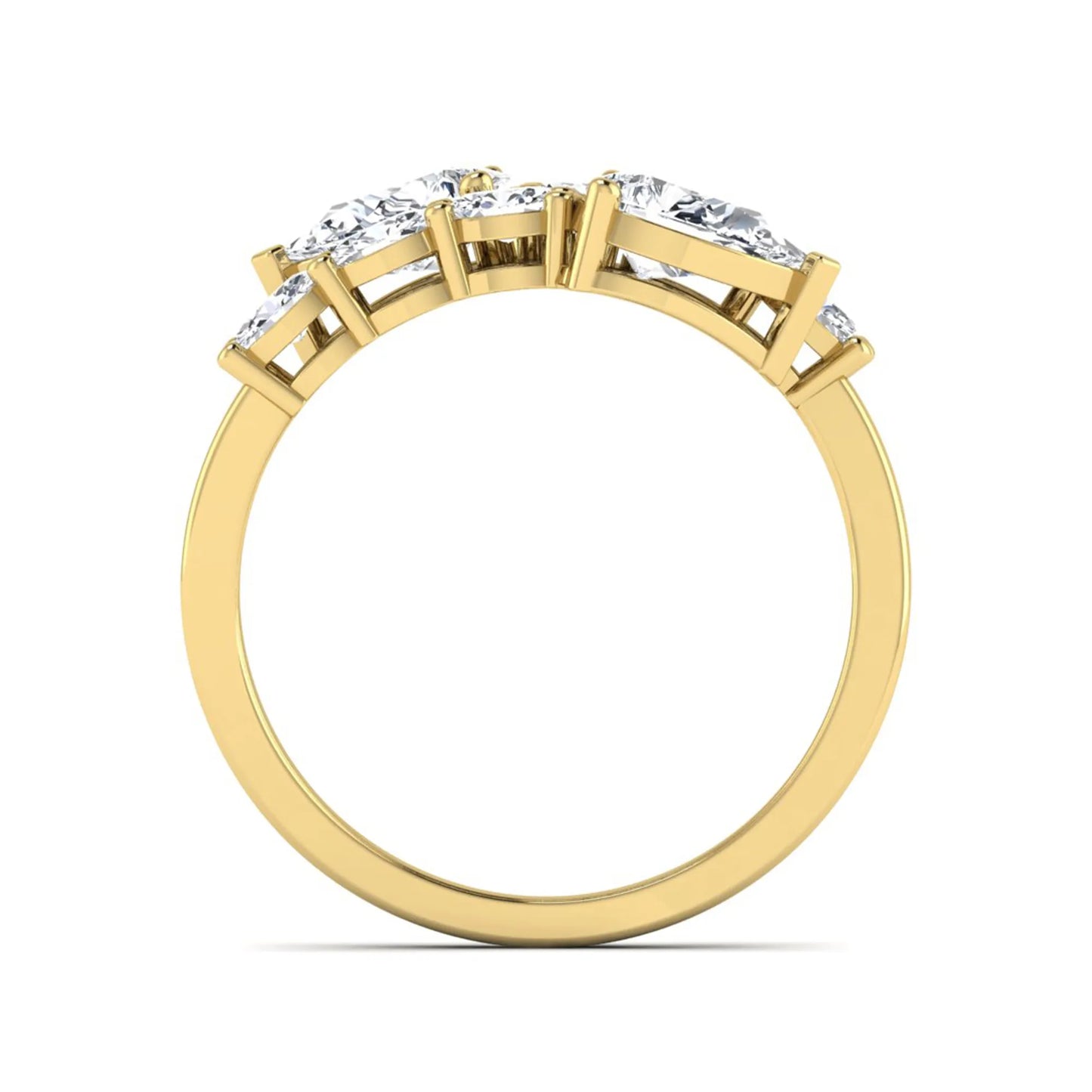 Princess Cluster Prong Set Lab Grown Diamond Engagement Ring