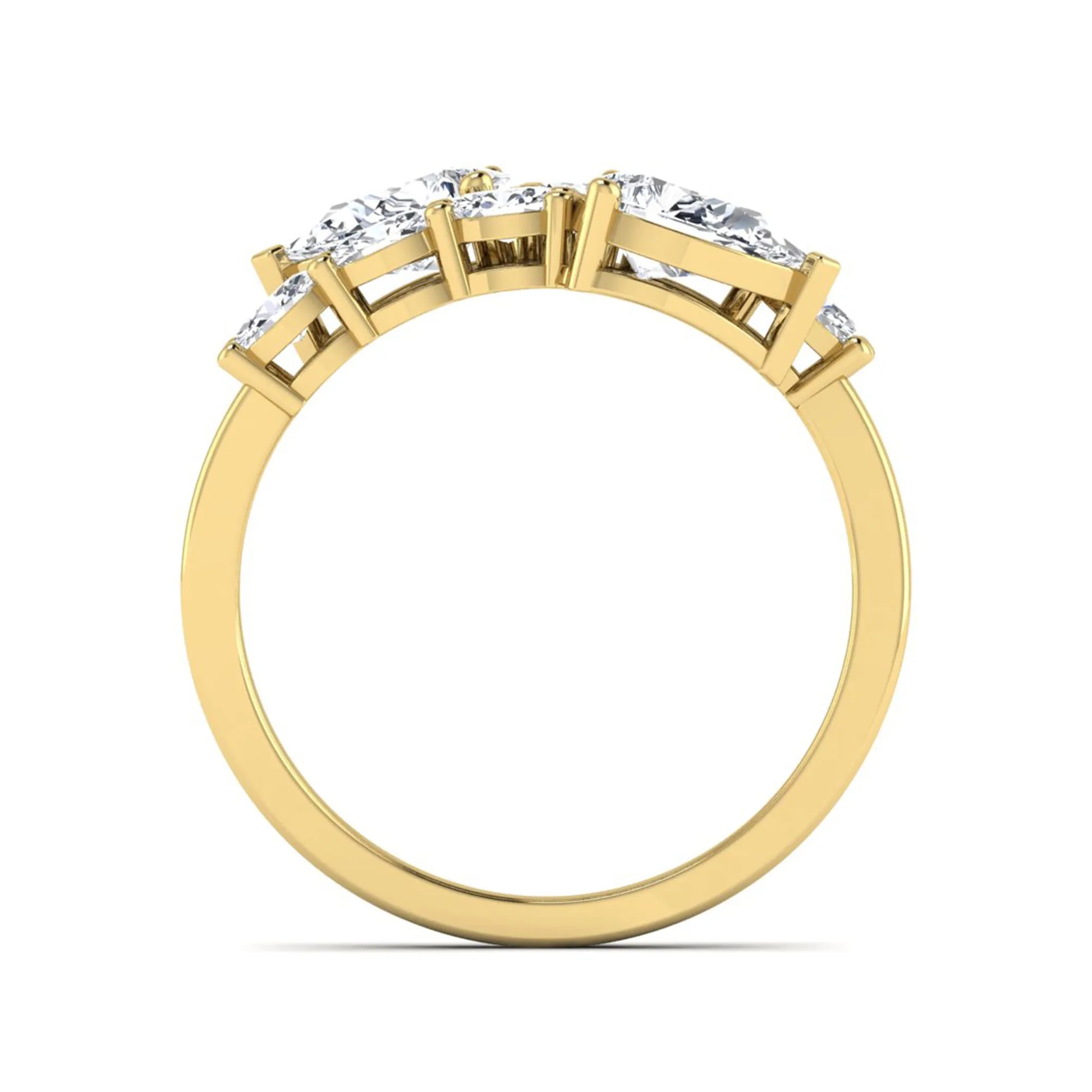 Princess Cluster Prong Set Lab Grown Diamond Engagement Ring