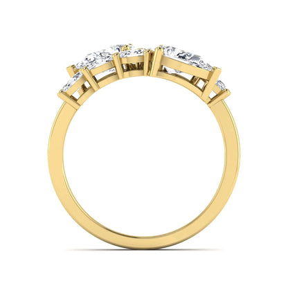 Princess Cluster Prong Set Lab Grown Diamond Engagement Ring