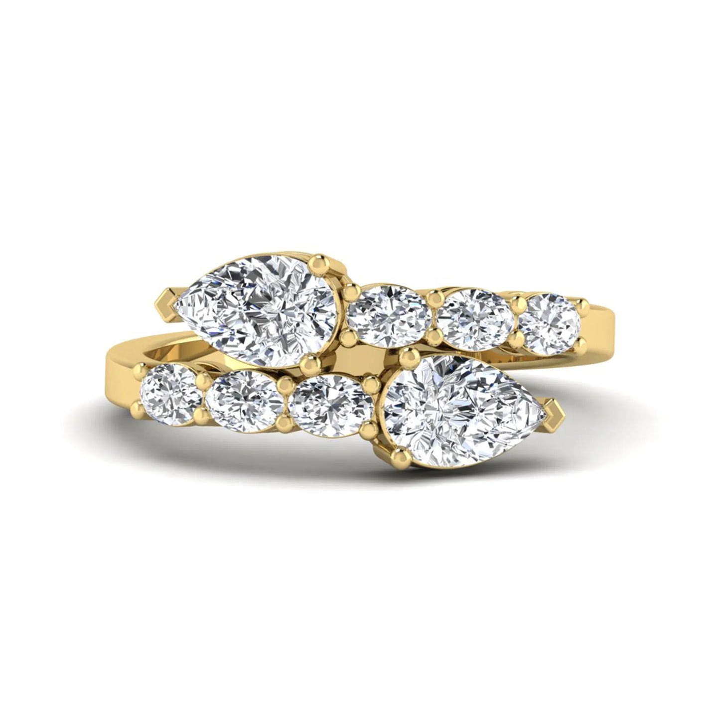 Princess Cluster Prong Set Lab Grown Diamond Engagement Ring