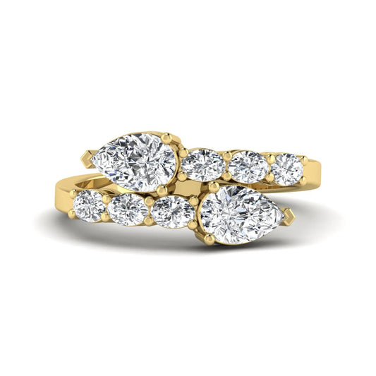 Princess Cluster Prong Set Lab Grown Diamond Engagement Ring