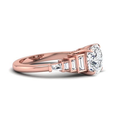 Princess Cluster Prong Set Lab Grown Diamond Engagement Ring