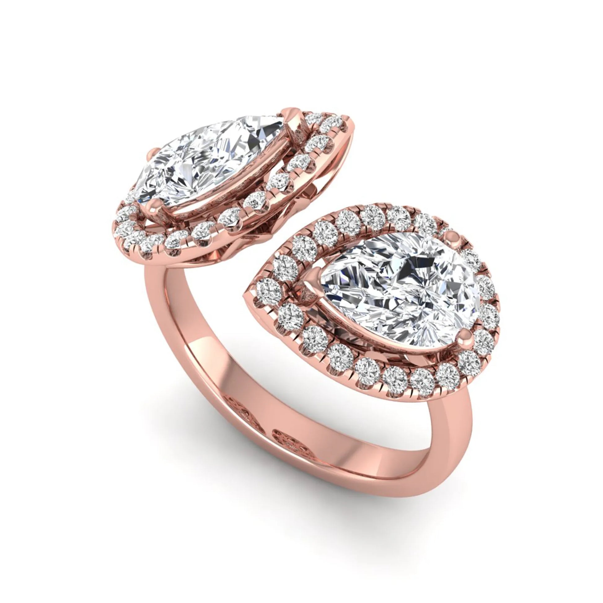 Princess Cluster Prong Set Lab Grown Diamond Engagement Ring