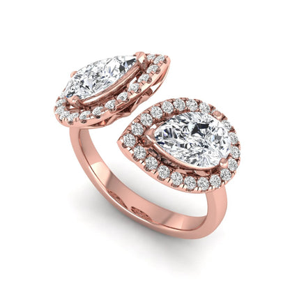 Princess Cluster Prong Set Lab Grown Diamond Engagement Ring