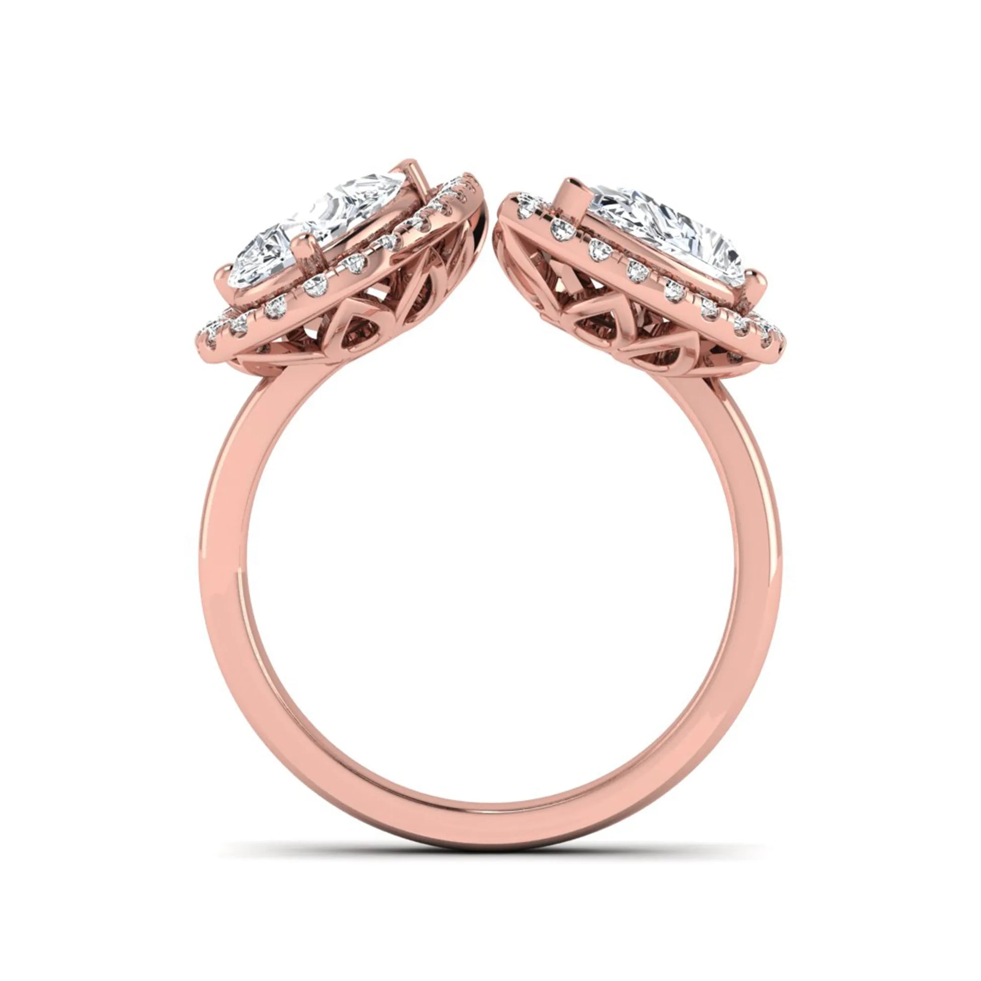 Princess Cluster Prong Set Lab Grown Diamond Engagement Ring