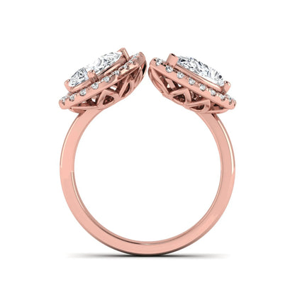Princess Cluster Prong Set Lab Grown Diamond Engagement Ring