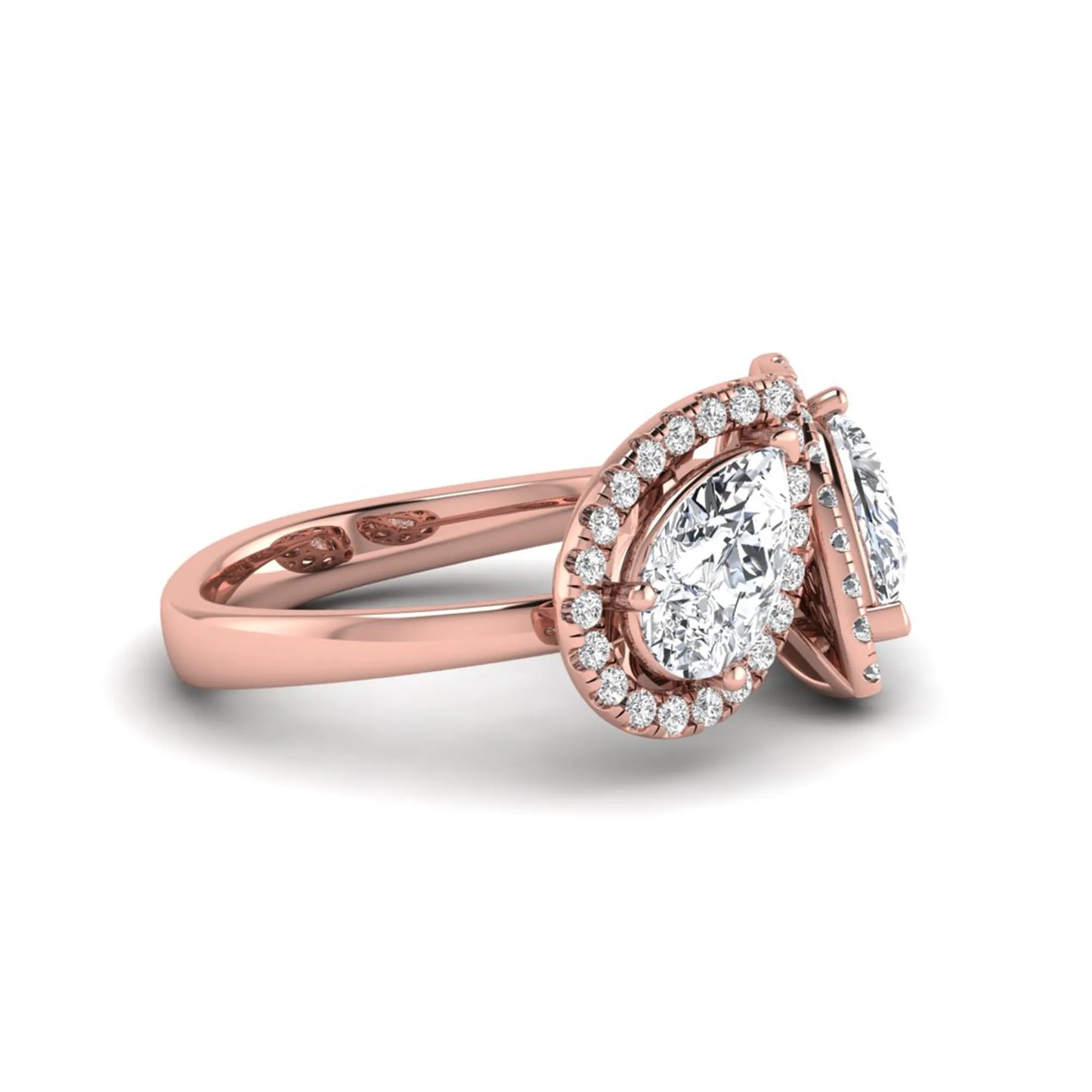 Princess Cluster Prong Set Lab Grown Diamond Engagement Ring
