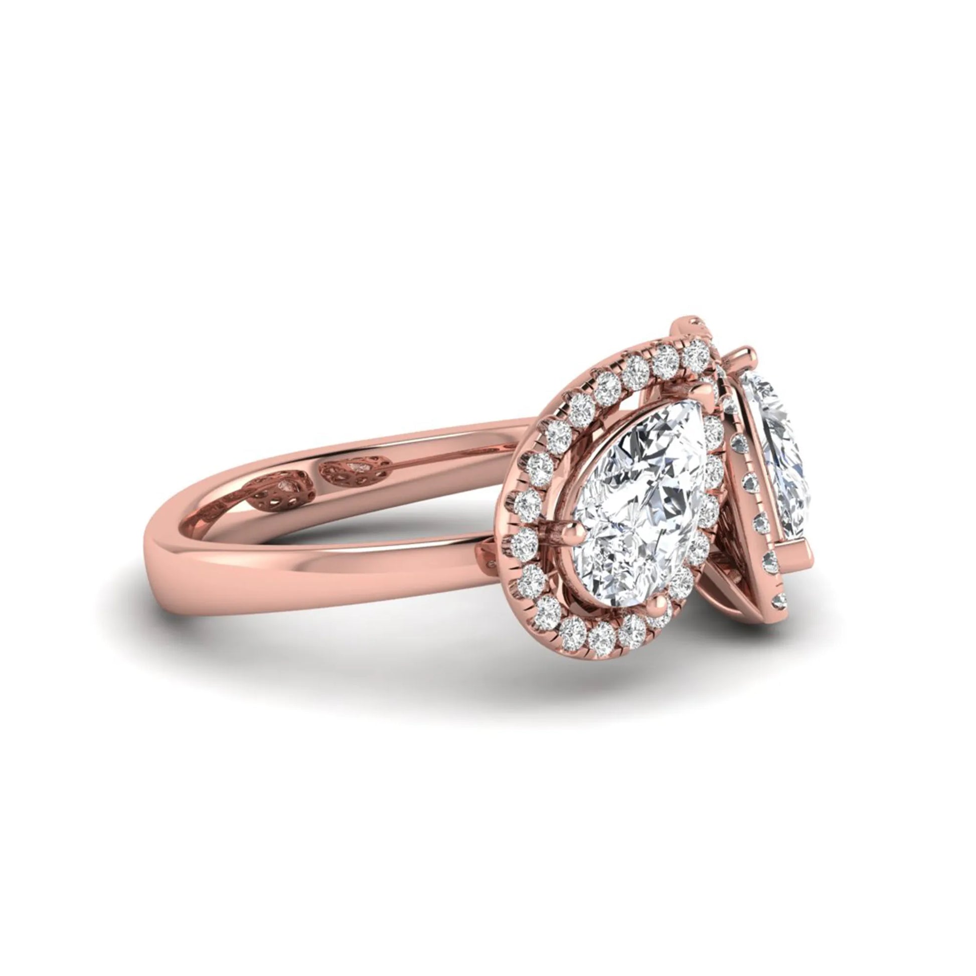 Princess Cluster Prong Set Lab Grown Diamond Engagement Ring
