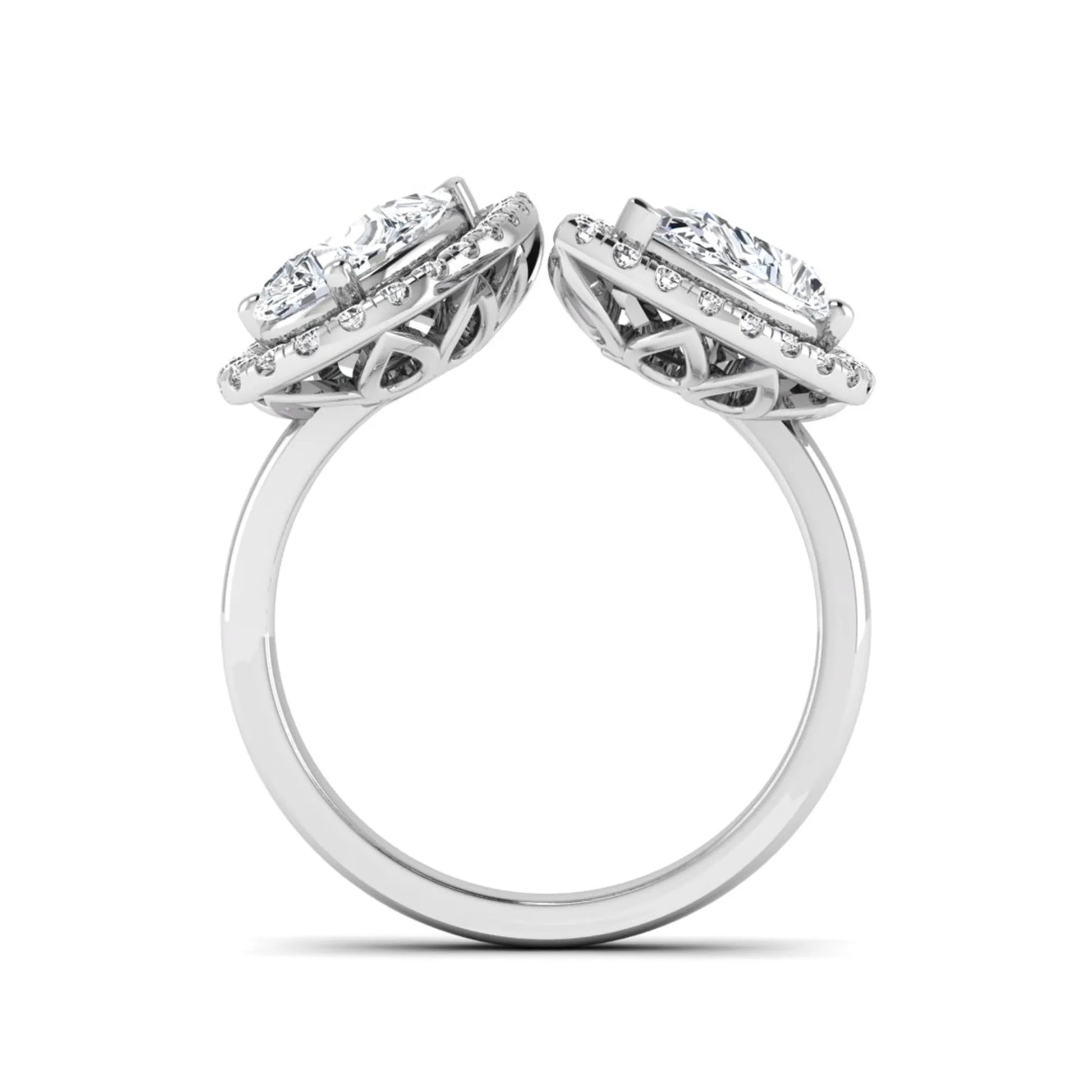 Princess Cluster Prong Set Lab Grown Diamond Engagement Ring