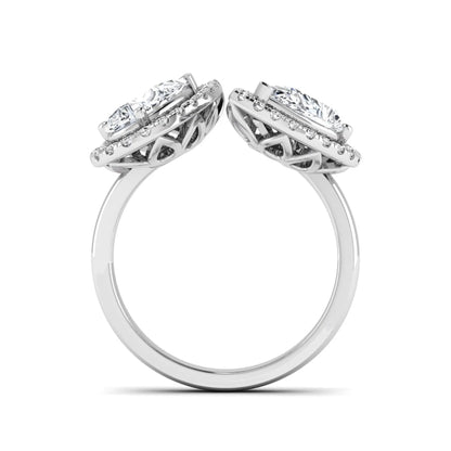 Princess Cluster Prong Set Lab Grown Diamond Engagement Ring