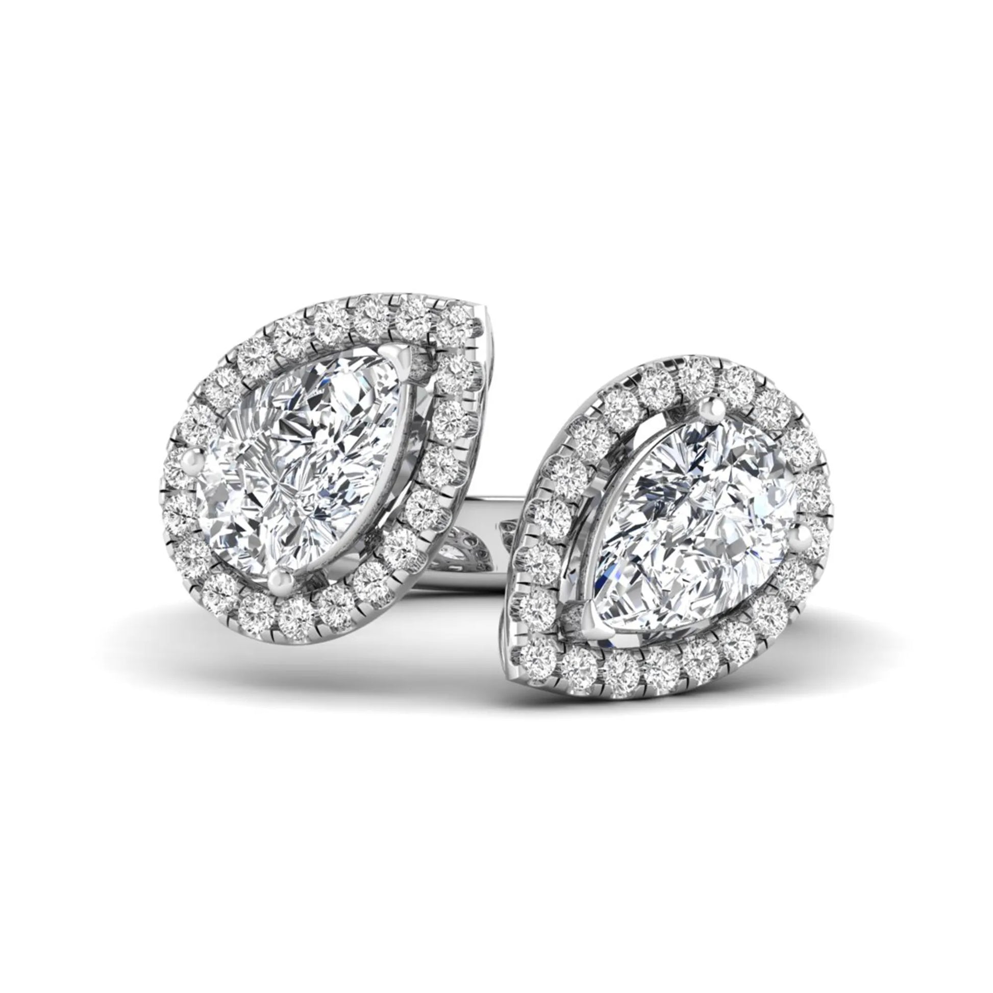 Princess Cluster Prong Set Lab Grown Diamond Engagement Ring