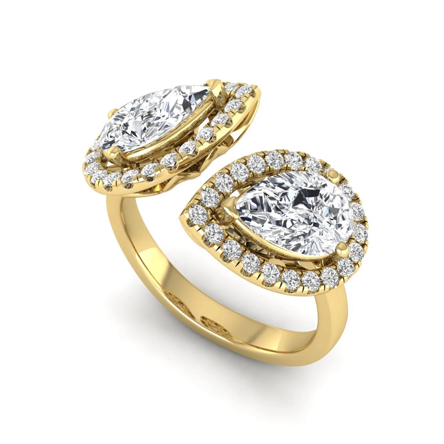 Princess Cluster Prong Set Lab Grown Diamond Engagement Ring