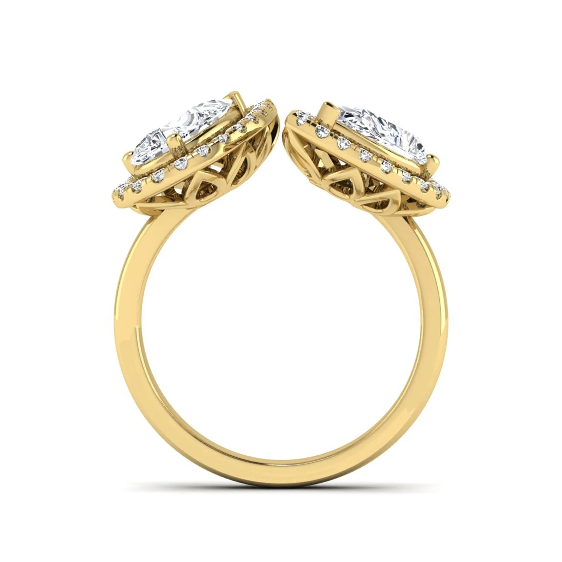 Princess Cluster Prong Set Lab Grown Diamond Engagement Ring