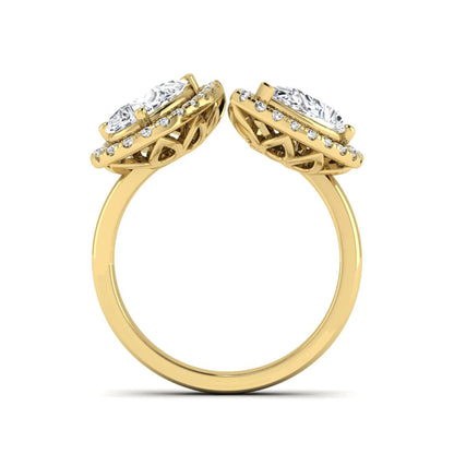 Princess Cluster Prong Set Lab Grown Diamond Engagement Ring