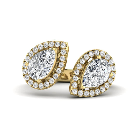 Princess Cluster Prong Set Lab Grown Diamond Engagement Ring