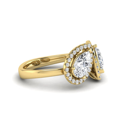 Princess Cluster Prong Set Lab Grown Diamond Engagement Ring