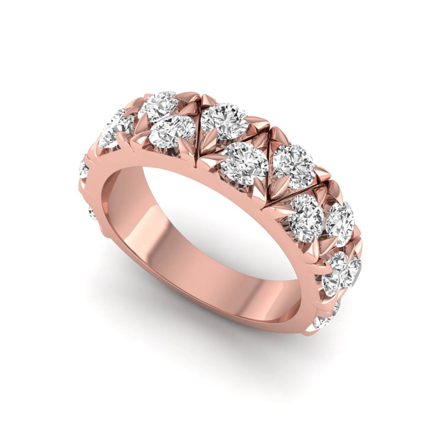 Princess Cluster Prong Set Lab Grown Diamond Engagement Ring