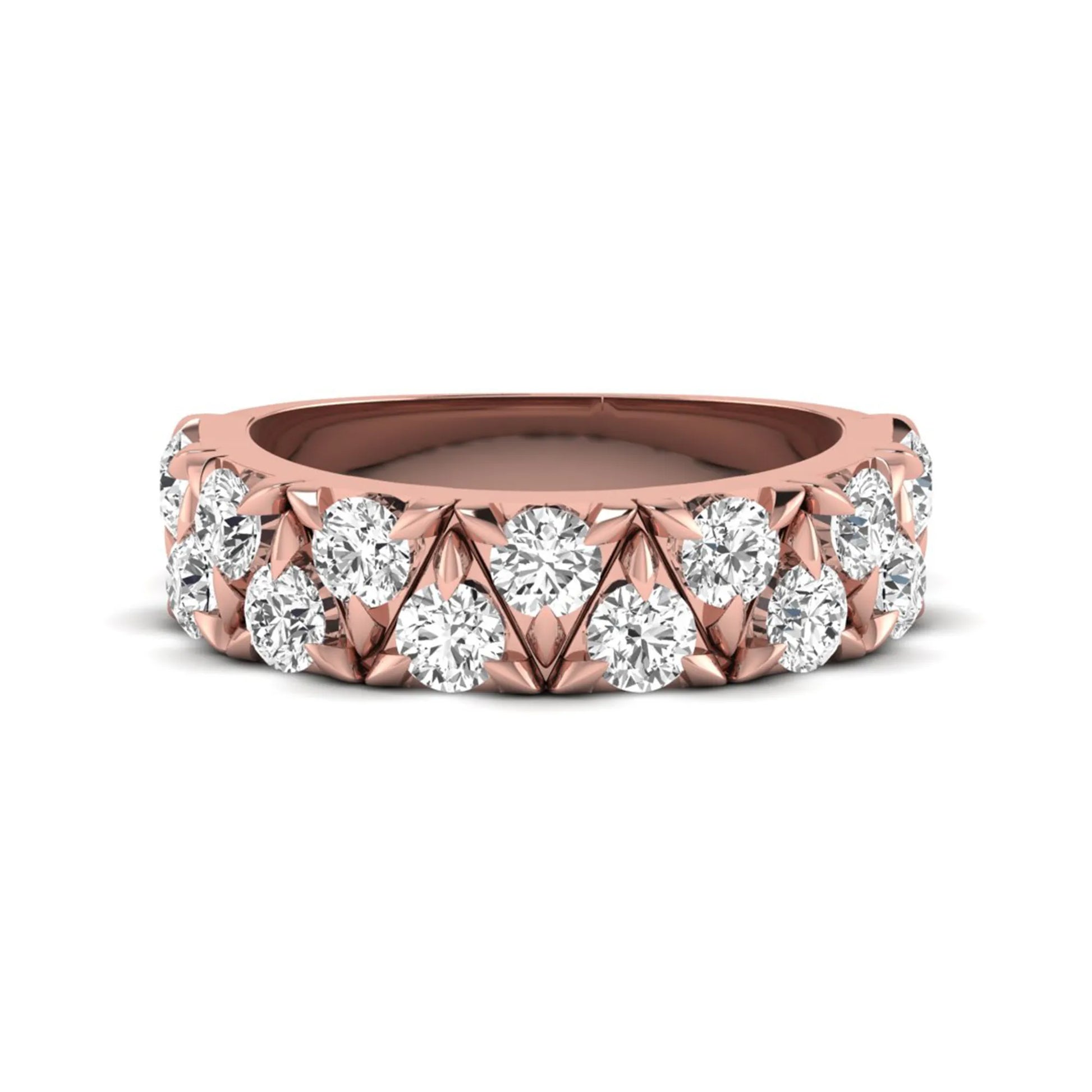 Princess Cluster Prong Set Lab Grown Diamond Engagement Ring